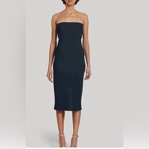 Amanda Uprichard Navy Strapless Dress